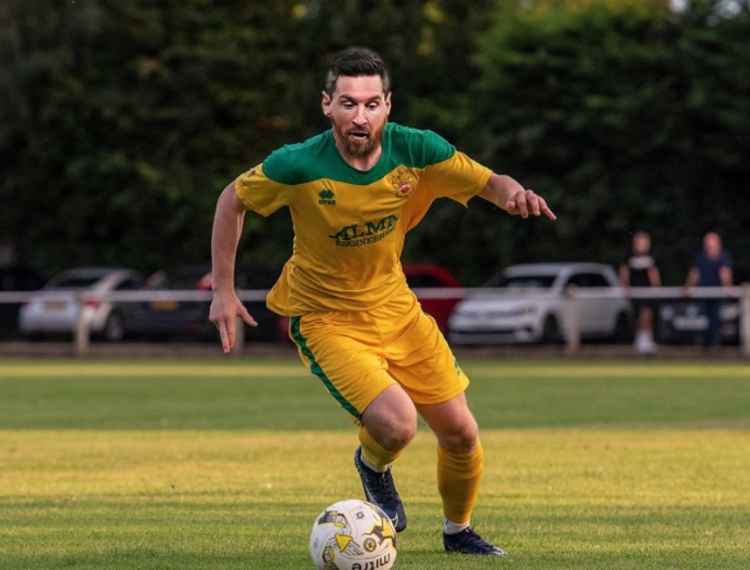 How Hitchin Town FC broke records with £61k crowdfunding appeal to keep Canaries alive. PICTURE: How Lionel Messi would have looked in a Canries shirt