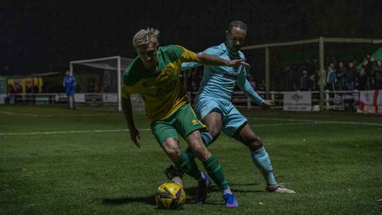 Hitchin Town 0-2 Royston Town: Canaries lose north Herts derby on Monday evening. CREDIT: PETER ELSE