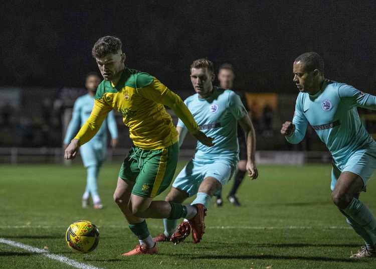 Hitchin Town 0-2 Royston Town: Canaries lose north Herts derby on Monday evening. CREDIT: PETER ELSE