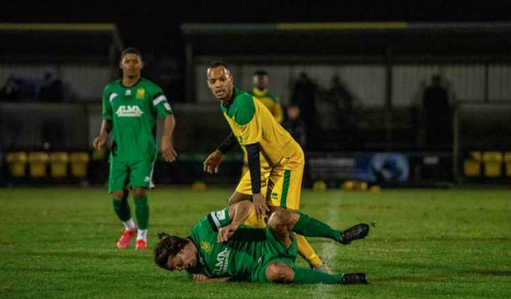 Skip to the good bit! Hitchin Town sign Rizzle Kicks star Harley Sule. CREDIT: PETER ELSE