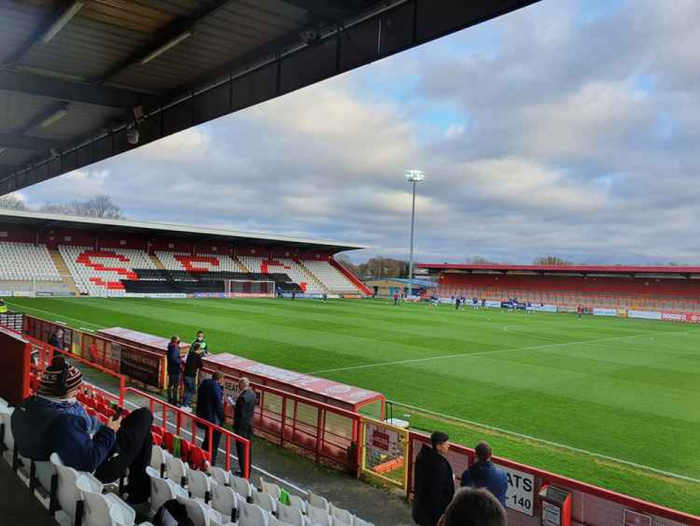 Stevenage FC set to welcome fans back to the Lamex according to latest advice from PM Boris Johnson. PICTURE: File image of the Lamex Stadium. CREDIT: @laythy29.
