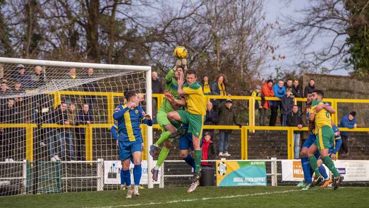 Hitchin Town 0-4 Peterborough Sports: Canaries FA Trophy dreams fade at Top Field. CREDIT: Peter Else