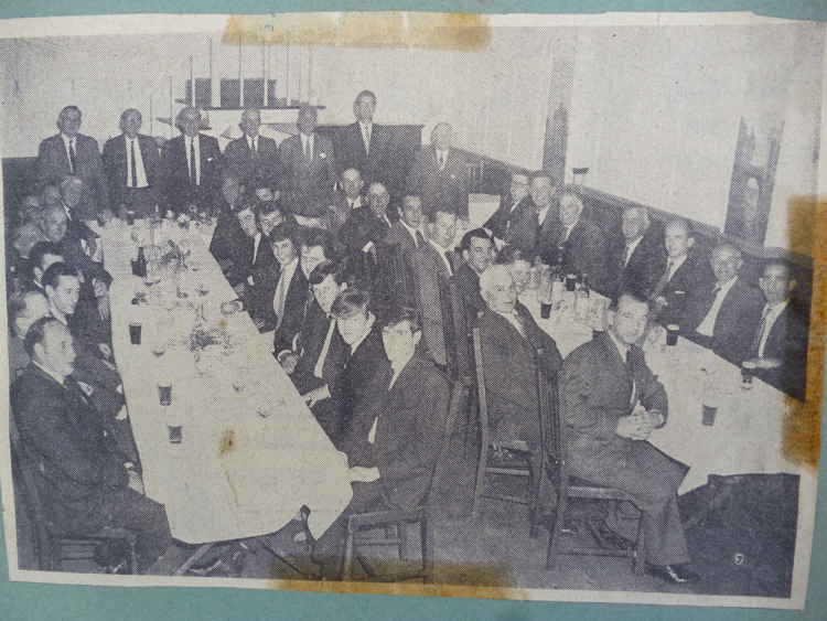 The firm's dinner in the 1960's (before I joined the company). Readers will no doubt recognise many of those in the photo