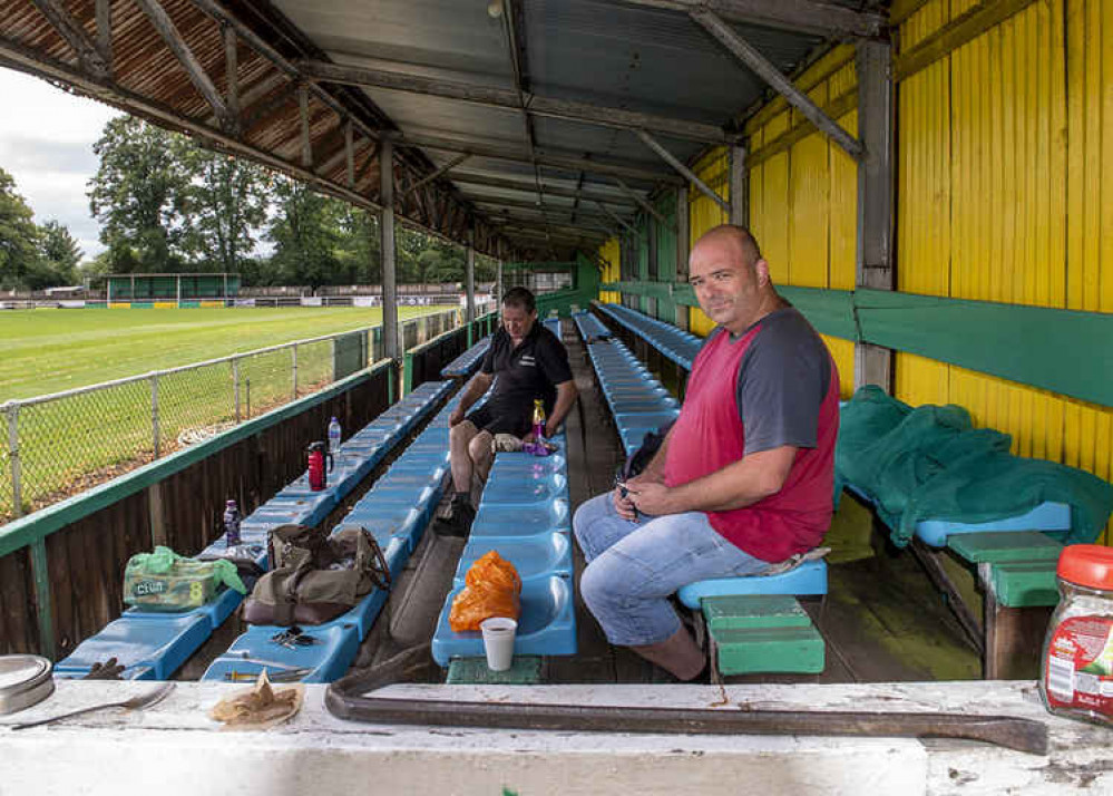 Hitchin Town FC help our community with Top Field hosting rapid Covid testing. CREDIT: Peter Else