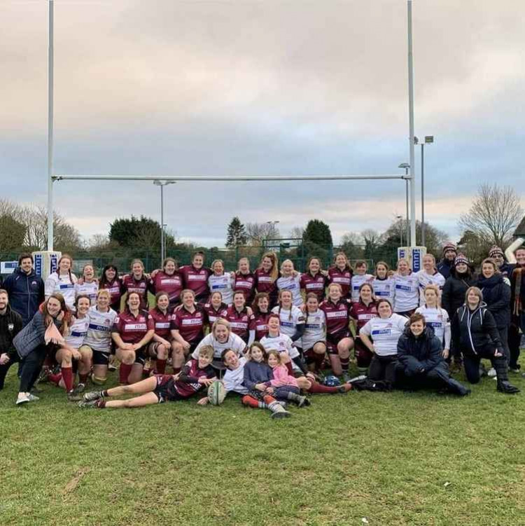 Hitchin Ladies Rugby Club celebrate International Women's Day. PICTURE: The inspiring Hitchin Ladies Rugby Club in a picture taken before social distancing measures. CREDIT: Hitchin Ladies Instagram