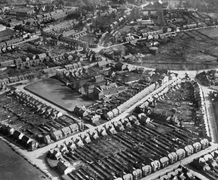 St Michael's College in 1924, which is now the site of Hitchin police station. CREDIT: Britain from Above website