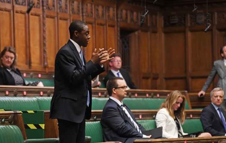 Bim Afolami has made an 'Eggs-cellent' gesture ahead of Easter. PICTURE: Hitchin MP Bim Afolami pictured debating in Parliament