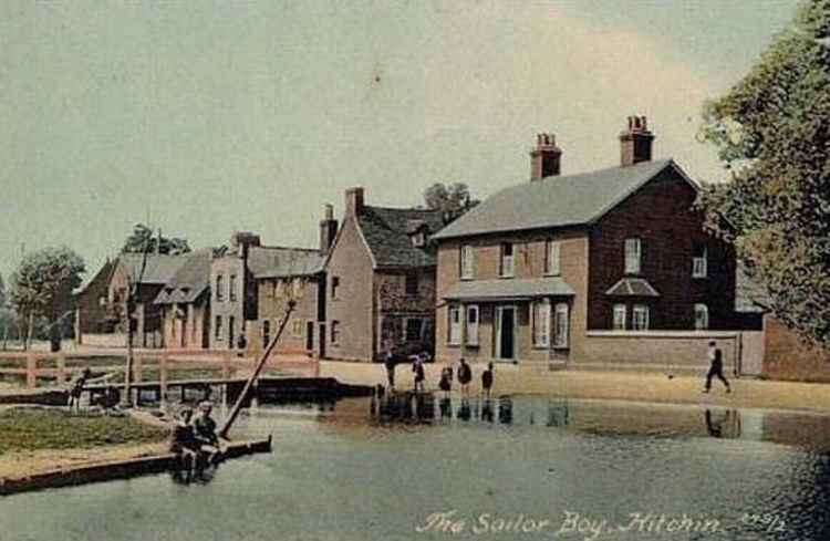 A vintage photograph of the Sailor Boy, in Walsworth, Hitchin. CREDIT: We are from Walsworth Hertfordshire.