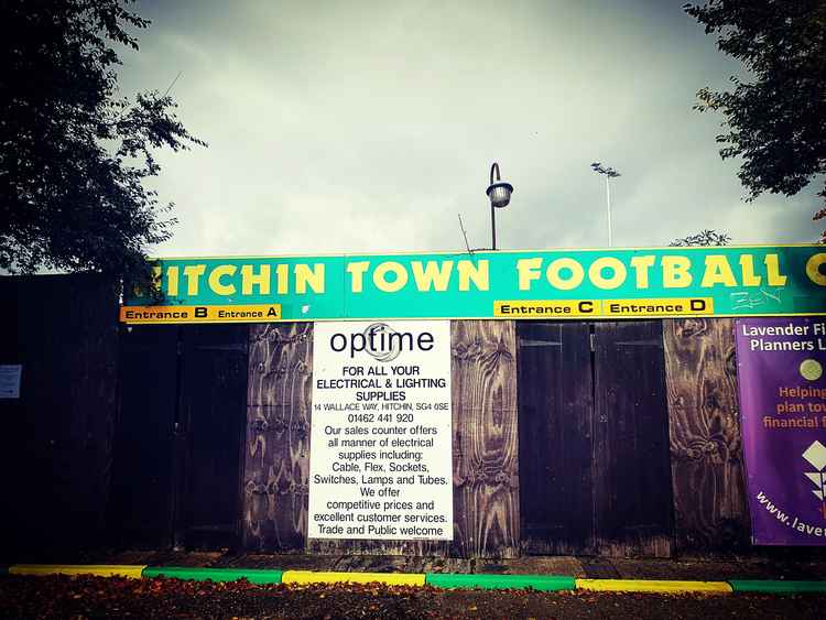 Could Mike Tyson be coming to watch Hitchin Town at Top Field? PICTURE: Top Field's evocative turnstiles. CREDIT: @laythy29