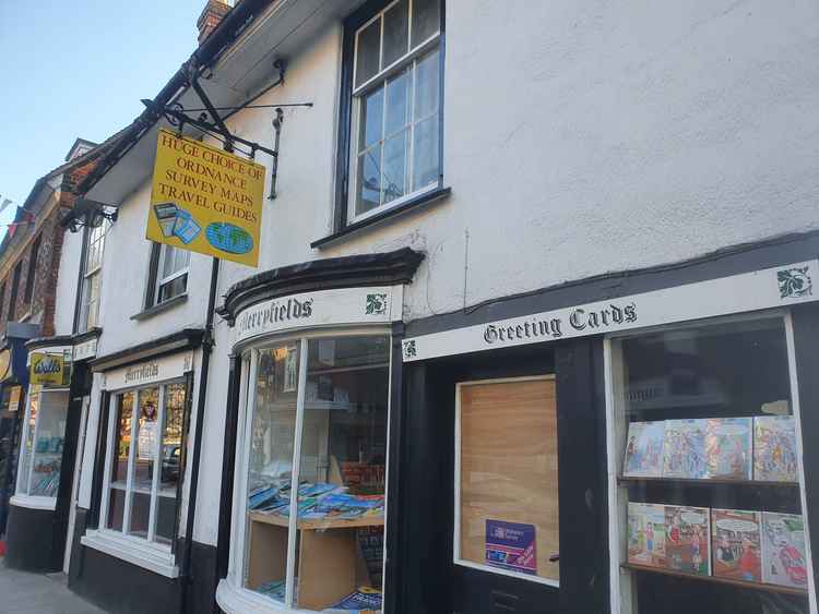 Sad news: One of Hitchin's longest-serving shops has now closed. PICTURE: Merryfields on Sun Street has close. CREDIT: @HitchinNubNews