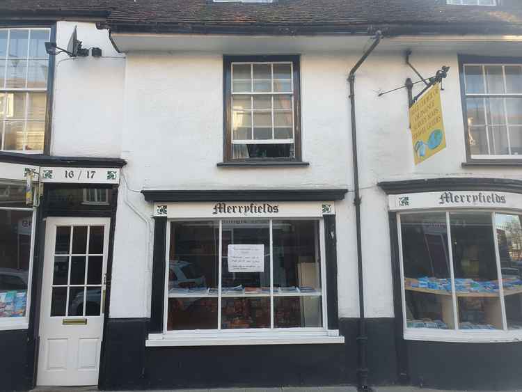 Sad news: One of Hitchin's longest-serving shops has now closed. PICTURE: Merryfields on Sun Street has close. CREDIT: @HitchinNubNews