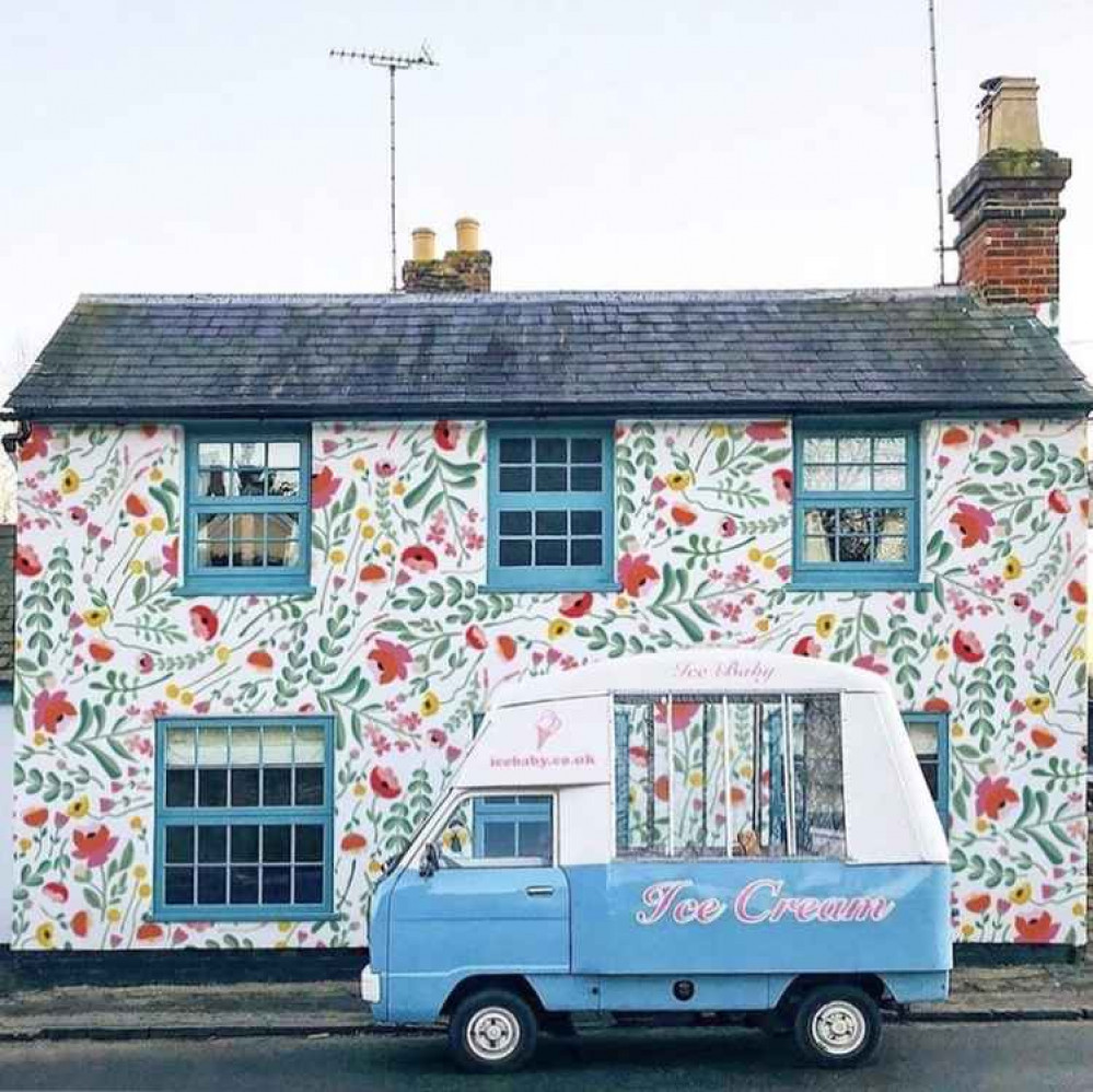 The brilliant picture of Hitchin's Ice Cream baby that will make you do a double take! CREDIT: Ice Baby and This Little Street