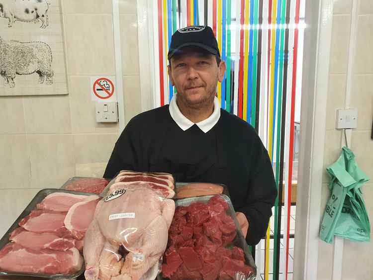 Hitchin: Much-loved master butcher writes heartwarming and humble poem for his customers! PICTURE: Popular Keith in his Redhill Road shop. CREDIT: @HitchinNubNews