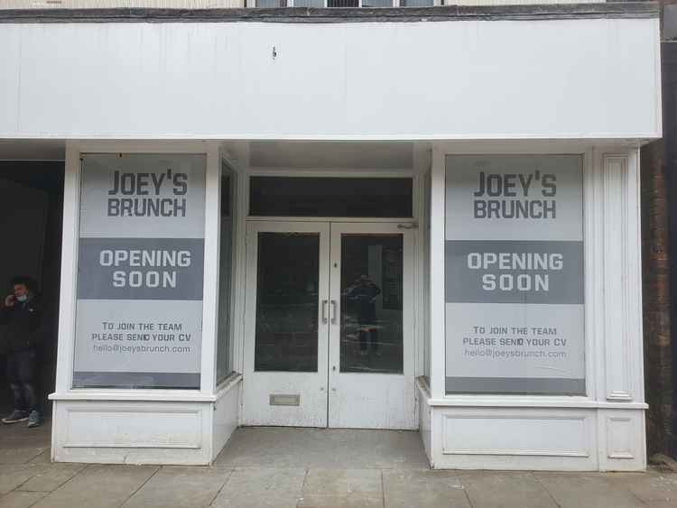 Hitchin: New place called Joey's Brunch set to join ranks of town centre eateries. PICTURE: Joey's Brunch on Hitchin High Street 'opening soon. CREDIT: @HitchinNubNews