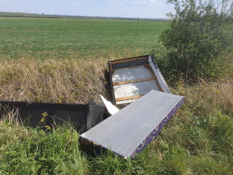 Hitchin: Disgusting fly-tipping continues as investigation launched to find anti-social culprits. PICTURE: Further evidence of fly-tipping discovered by Nub News. CREDIT: @HitchinNubNews