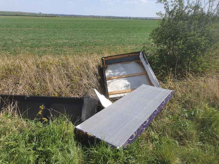 Hitchin: Disgusting fly-tipping continues as investigation launched to find anti-social culprits. PICTURE: Further evidence of fly-tipping discovered by Nub News. CREDIT: @HitchinNubNews