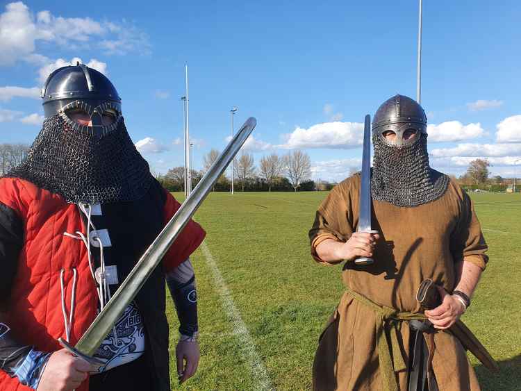 Hitchin Vikings feed the flame of loyal brotherhood! PICTURE: Hitchin Vikings: William Sale and Charlie Rablah. CREDIT: @HitchinNubNews