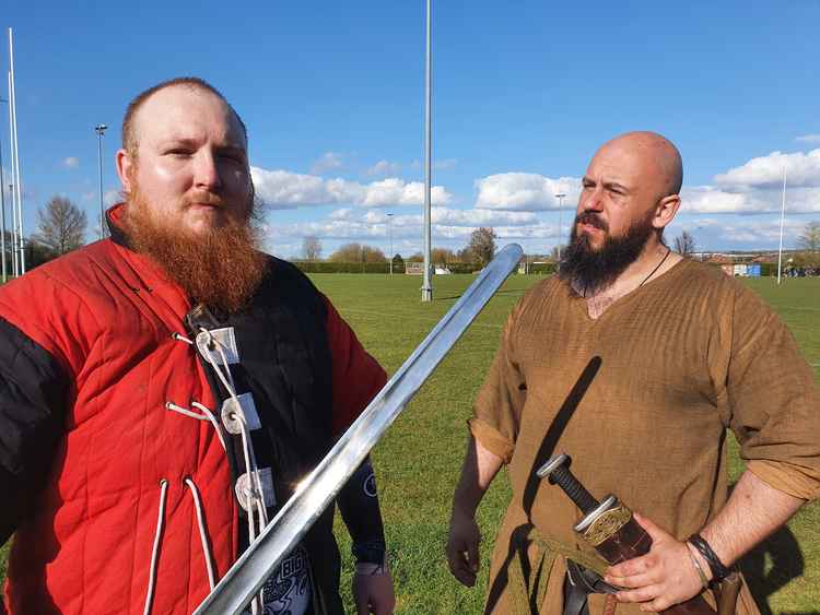 Hitchin Vikings feed the flame of loyal brotherhood! PICTURE: Hitchin Vikings: William Sale and Charlie Rablah. CREDIT: @HitchinNubNews