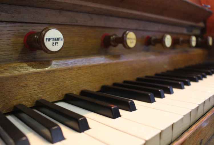 A detail of the organ's keys. CREDIT: Sam McKenzie