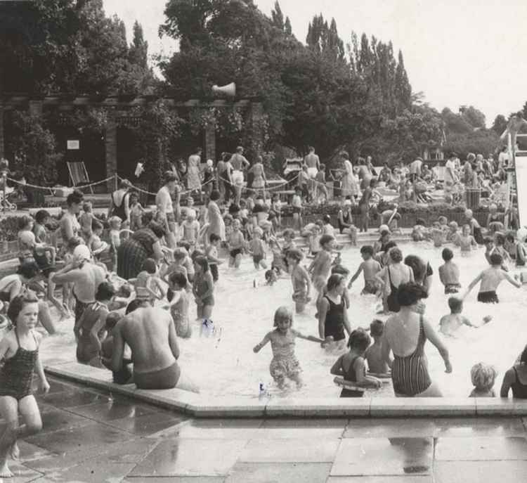 Hitchin: Five black and white photographs of our town's open air pool. CREDIT: NHDC/North Herts Museum