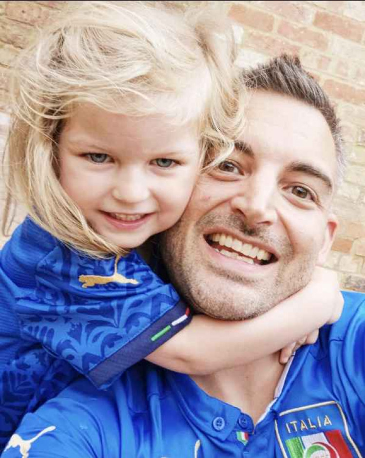 Hitchin: I'm lucky enough to have been gifted two teams at birth so let's spread the love not hate says Fabio. PICTURE: Fabio with beautiful daughter Willow