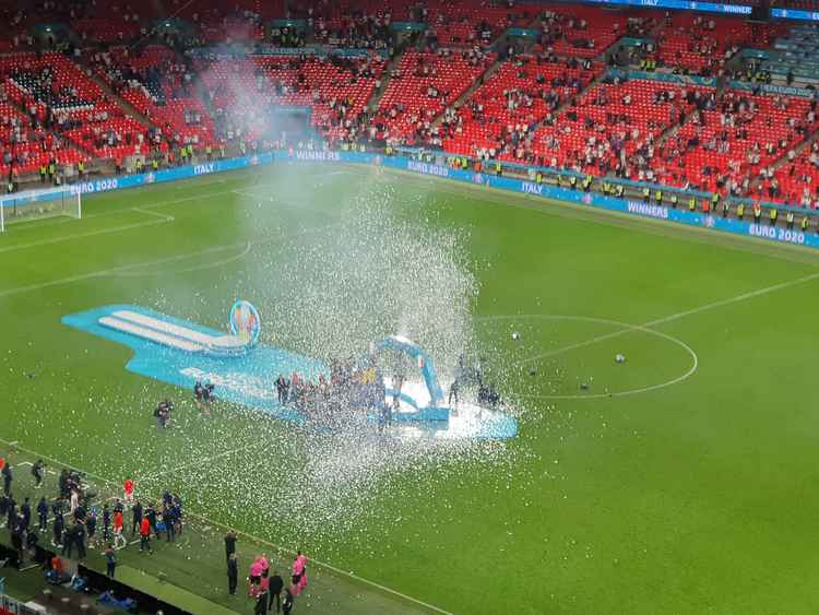 Italy beat England to win Euro 2020 at Wembley on Sunday. CREDIT: @laythy29