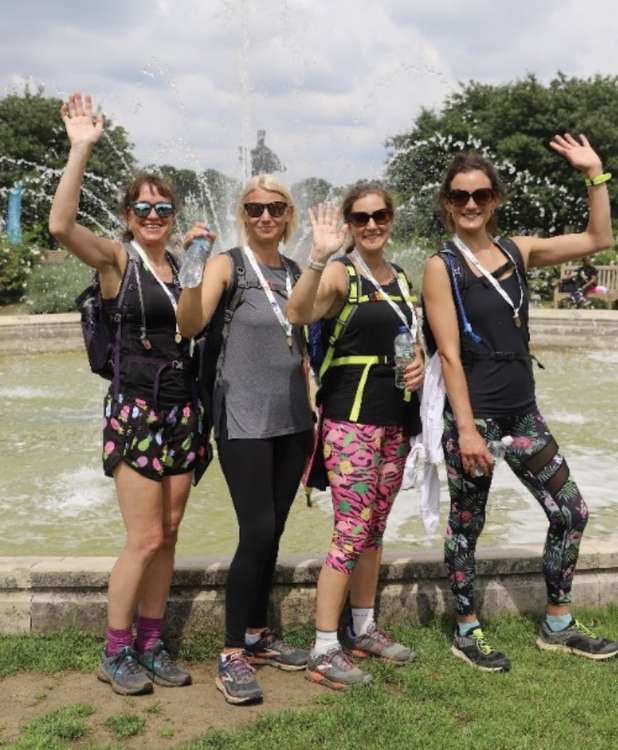 Fountain to fountain 'Garden City walkers' raise an incredible £25k for much-loved hospices