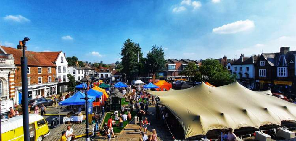 Hitchin or North Herts business owner? Have you added your business to our local list for FREE? PICTURE: Hitchin Market Place during FoodFest. CREDIT: Danny Pearson