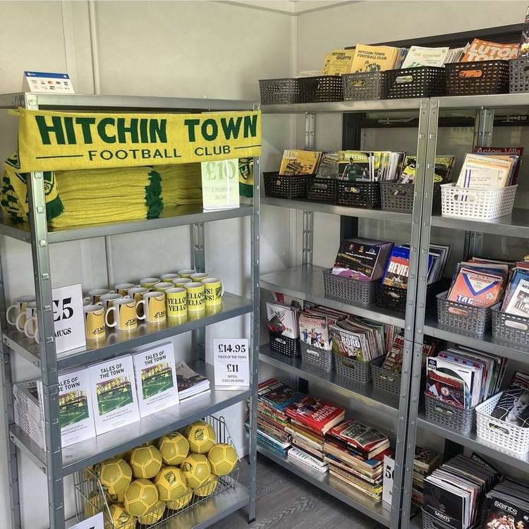 Hitchin Town: Canaries fly high off the pitch as launch of new club shop is huge hit! CREDIT: HTFC Instagram