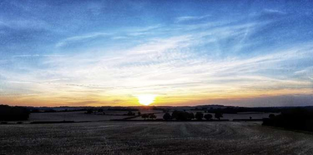 Hitchin: Last sunset of summer as autumn equinox arrives. CREDIT: Danny Pearson