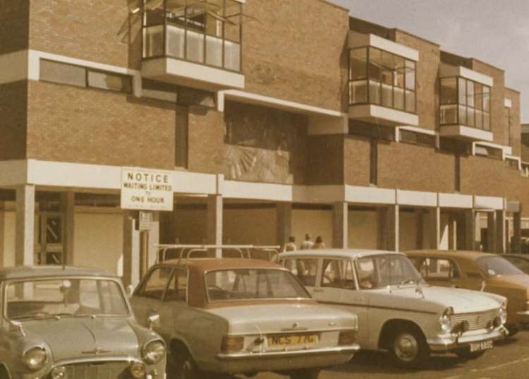 EXCLUSIVE: Hitchin town centre site Churchgate up for sale at £2.5m as property developers hover. PICTURE: Churchgate after it was built in 1973. CREDIT: North Herts Museum