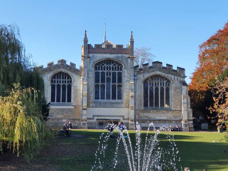 The iconic St Mary's Church is next to parts of Churchgate. CREDIT: @HitchinNubNews