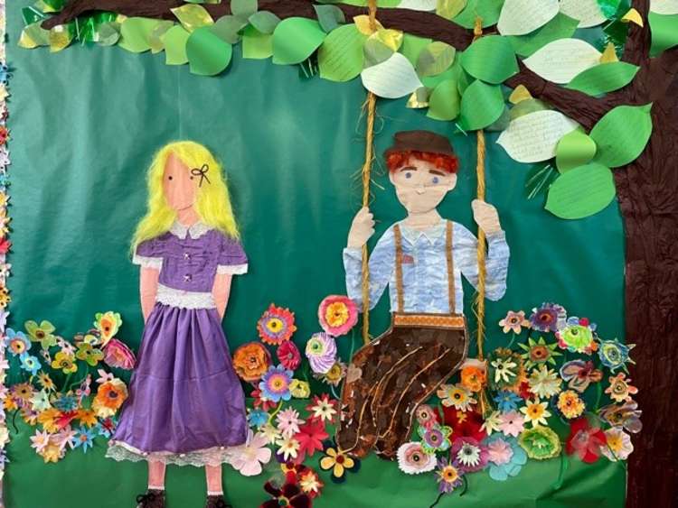 Pupils were involved in a whole-school project based on the book The Secret Garden