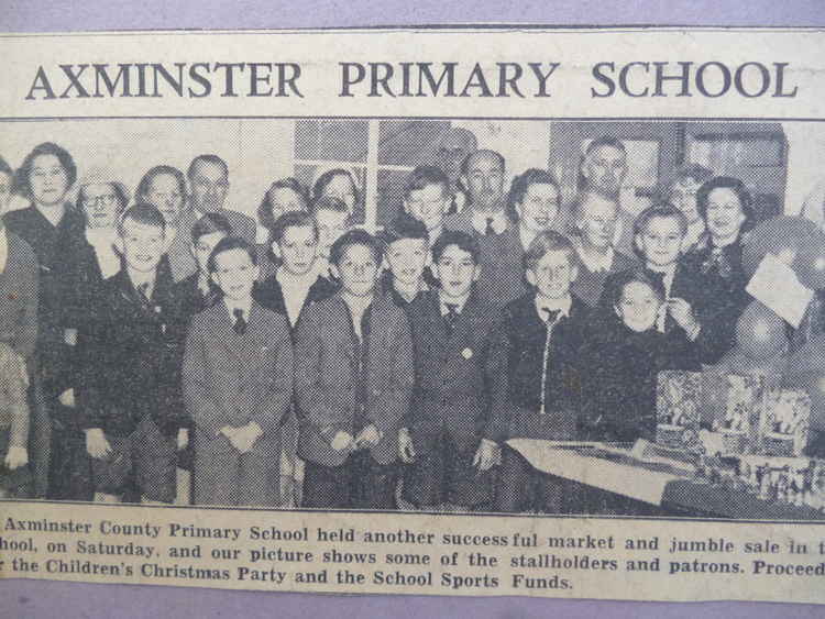 Axminster Primary School – I am at the front, on the left