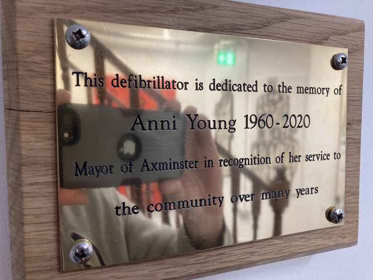 The plaque in memory of Anni Young (photo by Paul Hayward)