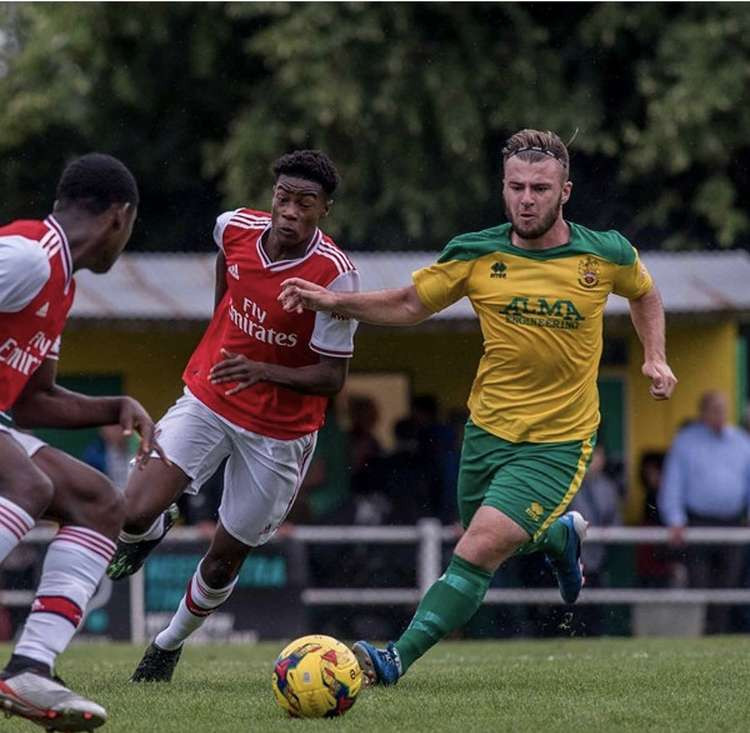 Hitchin Town vs Arsenal U18s: Spot Gunners stars of the future at Top Field. PICTURE: The last time Arsenal U18s played Hitchin in 2019. CREDIT Peter Else