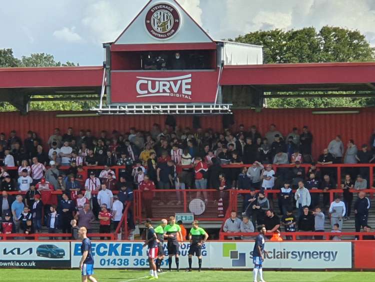 Fans returned to Broadhall Way to watch Stevenage take on Barrow AFC in League Two on Saturday. CREDIT @laythy29