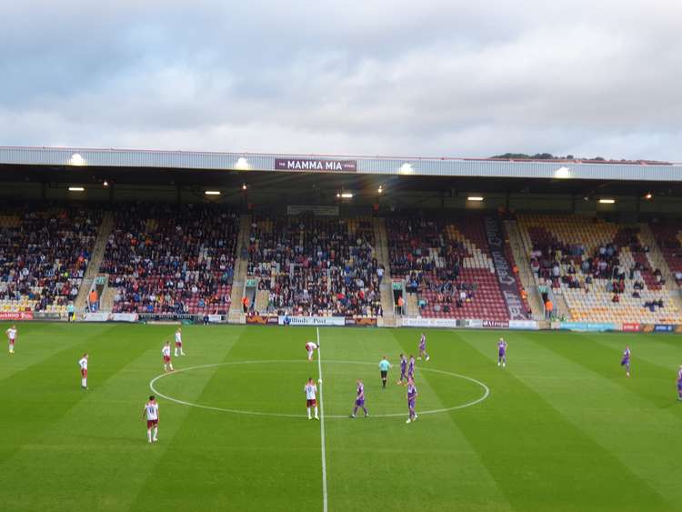 Bradford City 4-1 Stevenage: Andy Cook's first half treble inflicts Boro's first defeat of the season. PICTURE CREDIT: @laythy29