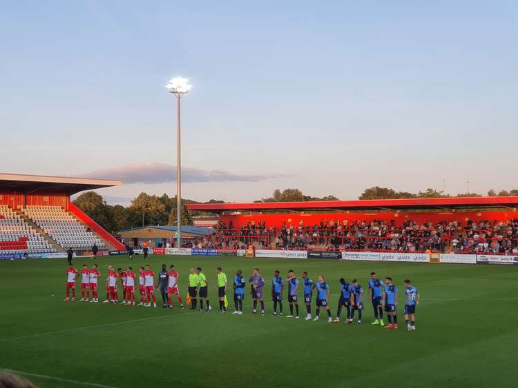 Stevenage hosted League One side Wycombe Wanderers on Tuesday evening. CREDIT: @laythy29