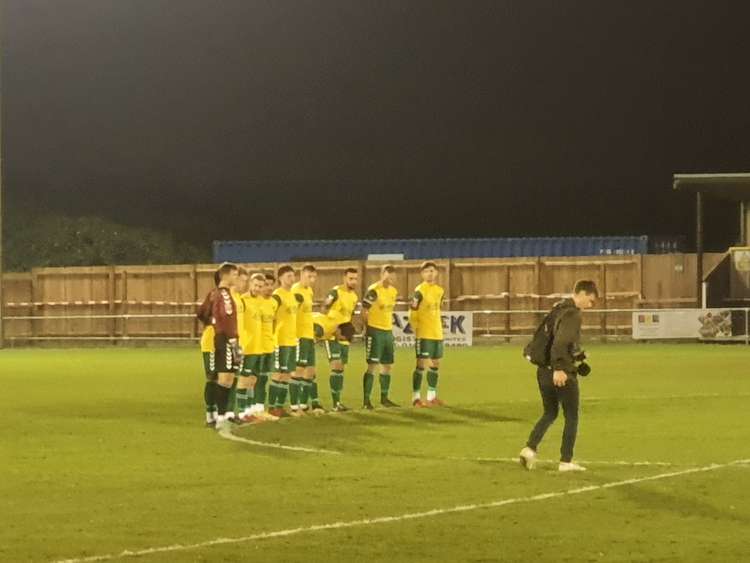 An immaculately observed minute's silence from both teams, officials and supporters ahead of this weekend's Remembrance Day was the prelude to an entertaining match. CREDIT: @laythy29