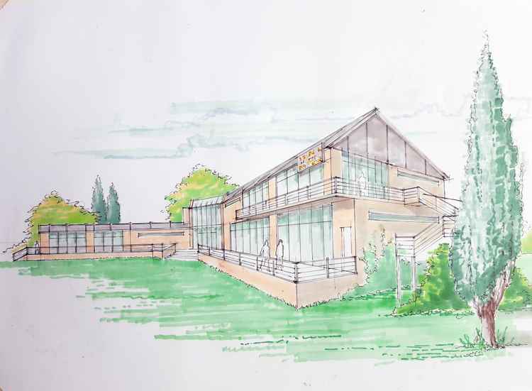 An artist's impression of the new facilities at Cloakham Lawn