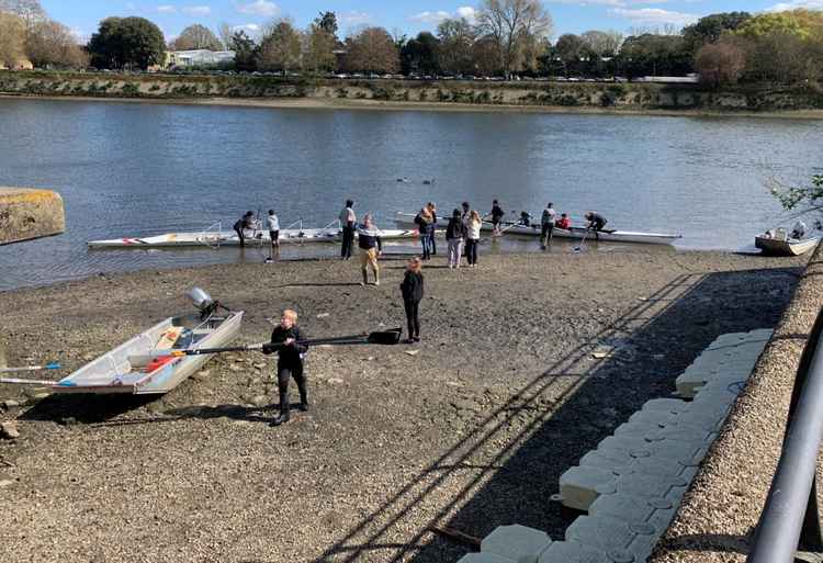 Youngsters enjoy rowing sessions at the Brentford site