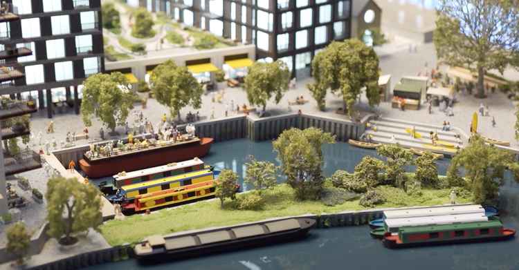 A visualisation of how the waterside will look