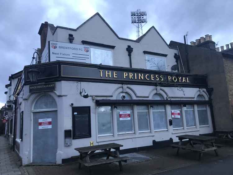 The pub has been boarded up for several months