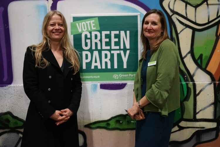 Andree Frieze with Sian Berry, Green London Assembly Member and candidate for Mayor