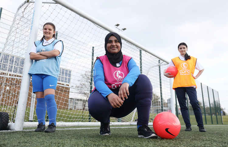 The UEFA Women's Euro 2022 legacy programme will unlock football for more women and girls. Pic: FA