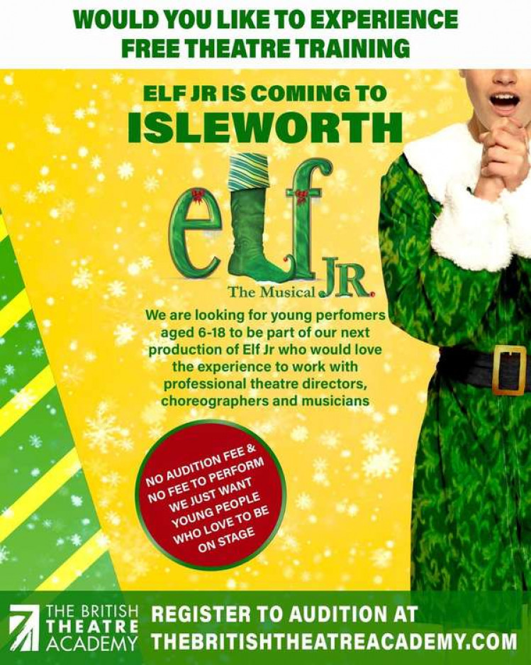 Elf Jr performance will take place at the Hampton Hill Theatre, January (Image: The British Theatre Academy)
