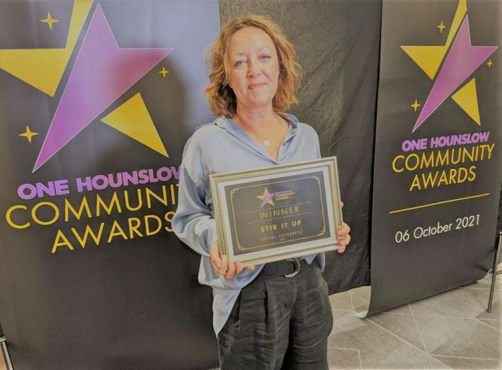 Founder Jacquie McBeth picked up the Social Enterprise Award at the One Hounslow Community Awards on Wednesday, 6 October. (Image: Jacquie McBeth)