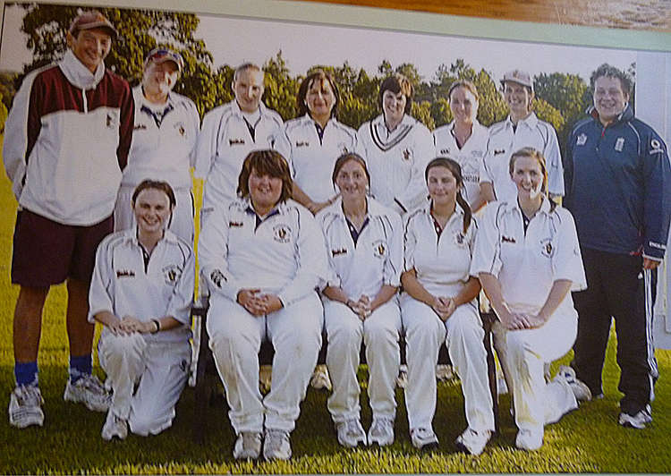 The inaugural ladies cricket team with their coaches – Dan Murnane and the late Ryan Walker