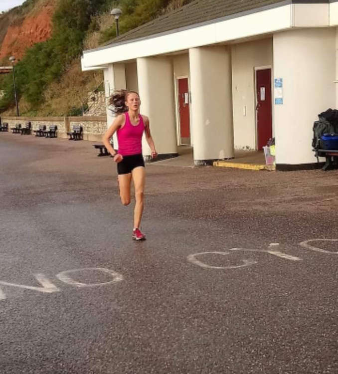 The young runner was first to complete Saturday's Seaton parkrun